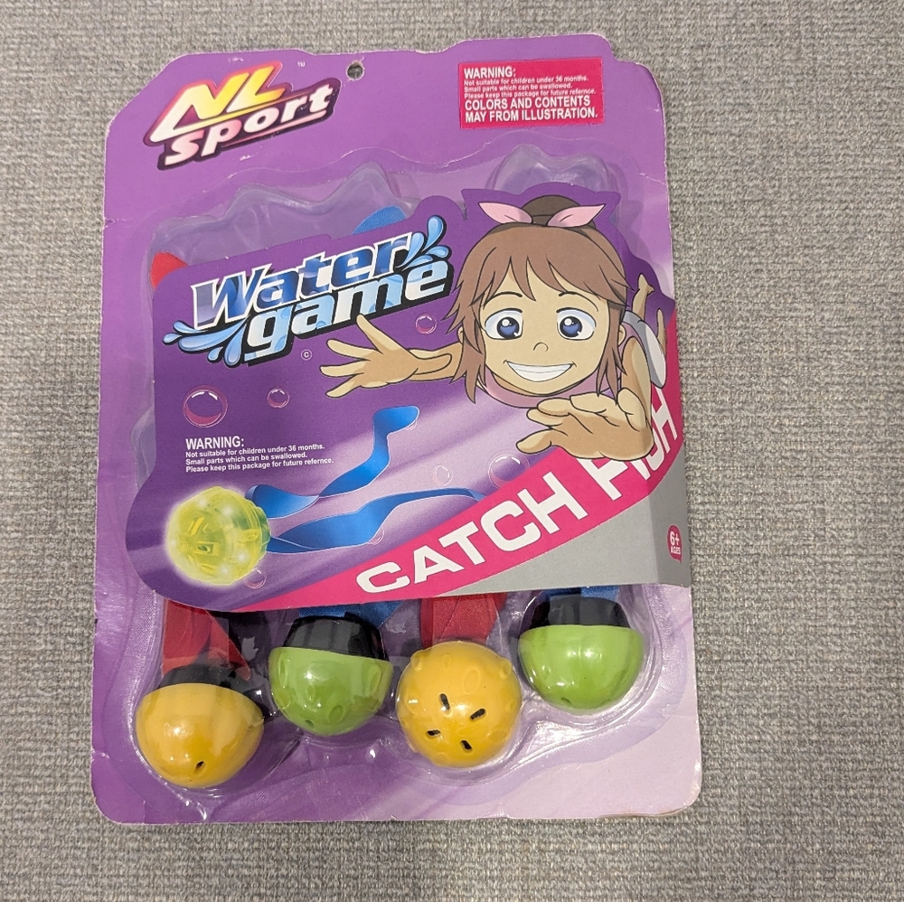 NL Sport Water Dive Game Catch Fish Set Kids Pool Toy Summer Fun Water NIB